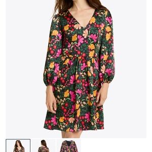 Draper James Floral Dress - Green, Pink, Yellow